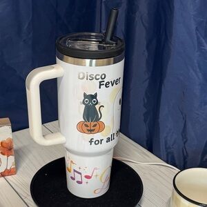 Halloween Disco Fever Tumbler with Straw